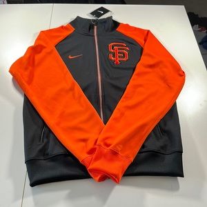 Mens Nike Baseball San Francisco Giants Black Orange Track Jacket sz S